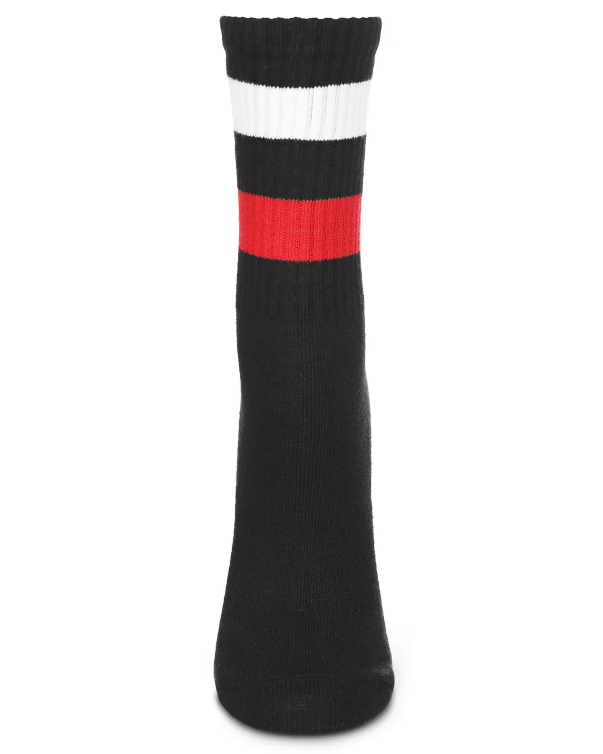 Women's Thick Tennis Stripe Cotton Blend Crew Sock sold by MeMoi product image thumbnail 2