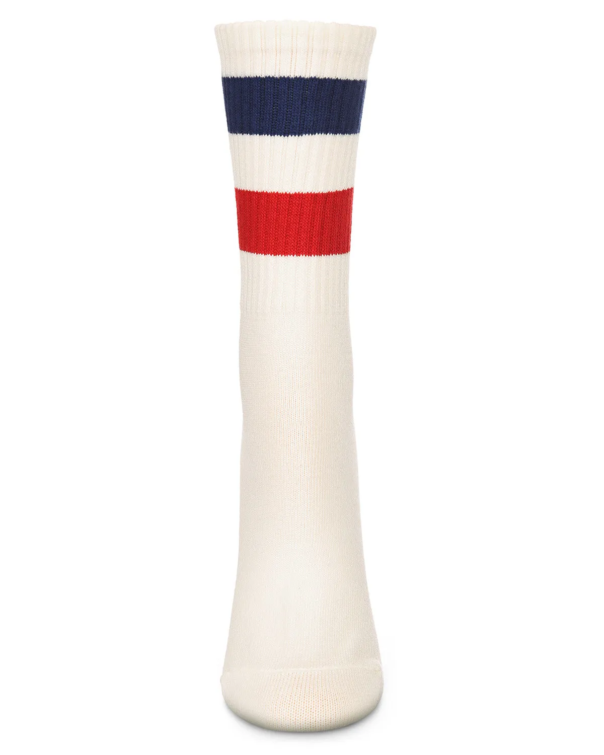 Women's Thick Tennis Stripe Cotton Blend Crew Sock sold by MeMoi product image thumbnail 4