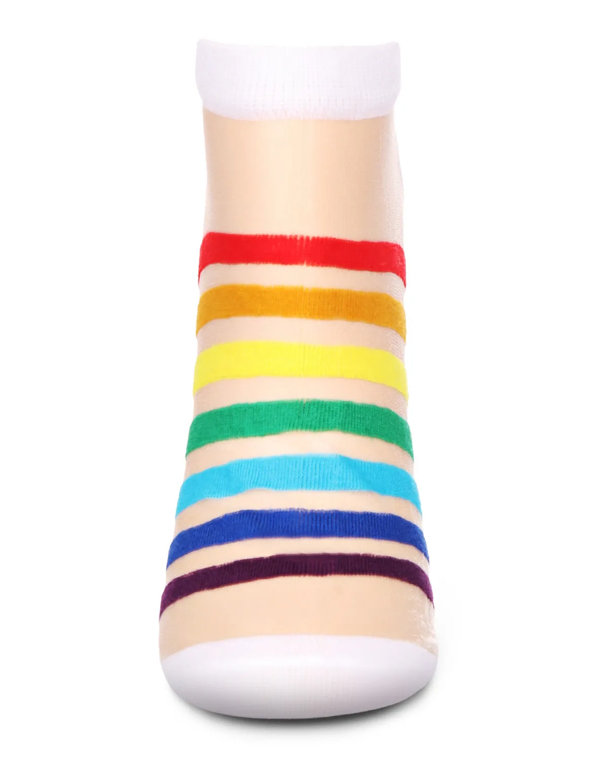 Women's See The Rainbow Sheer Cotton Blend Low-Cut Socks sold by MeMoi product image thumbnail 2