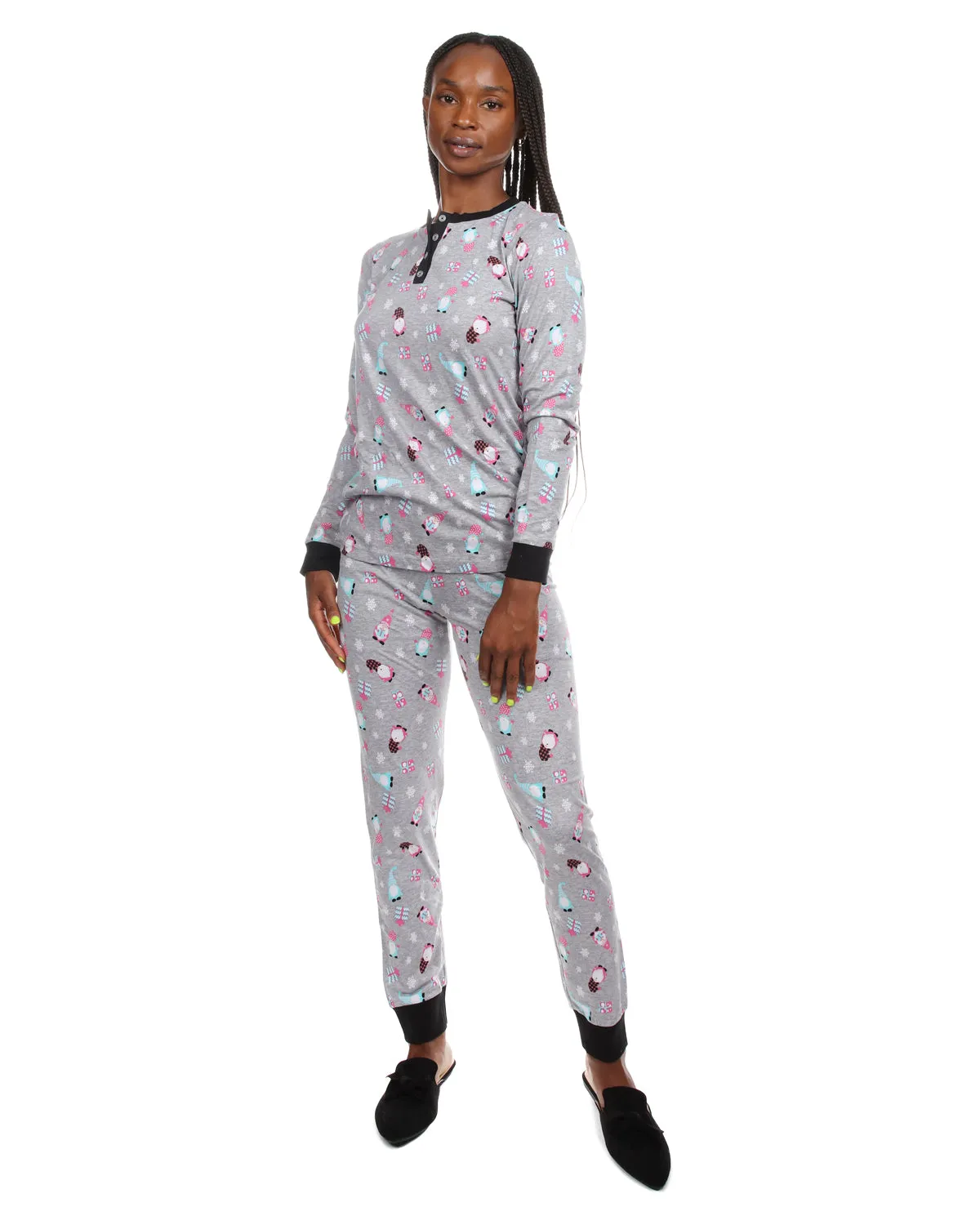 Women's Holiday Gnomes Two-Piece PJ Set in a Bag sold by MeMoi