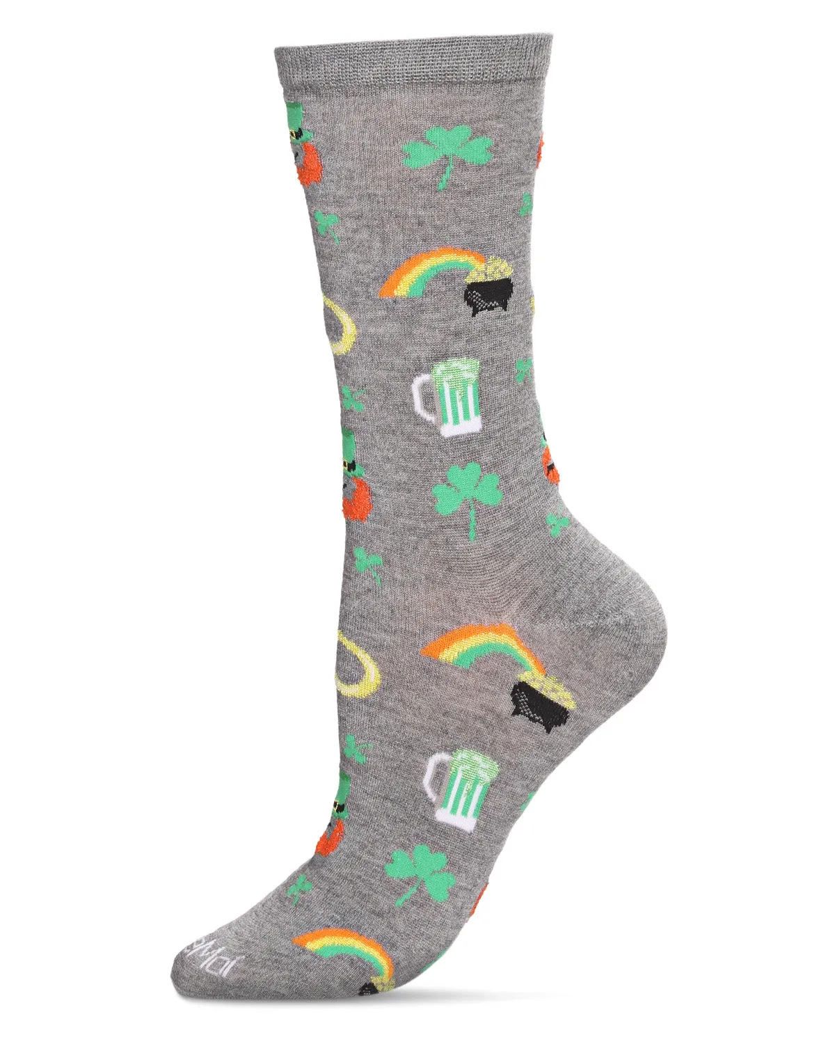 Women's "Luck Of The Irish" Rayon Blend Novelty Crew Sock sold by MeMoi