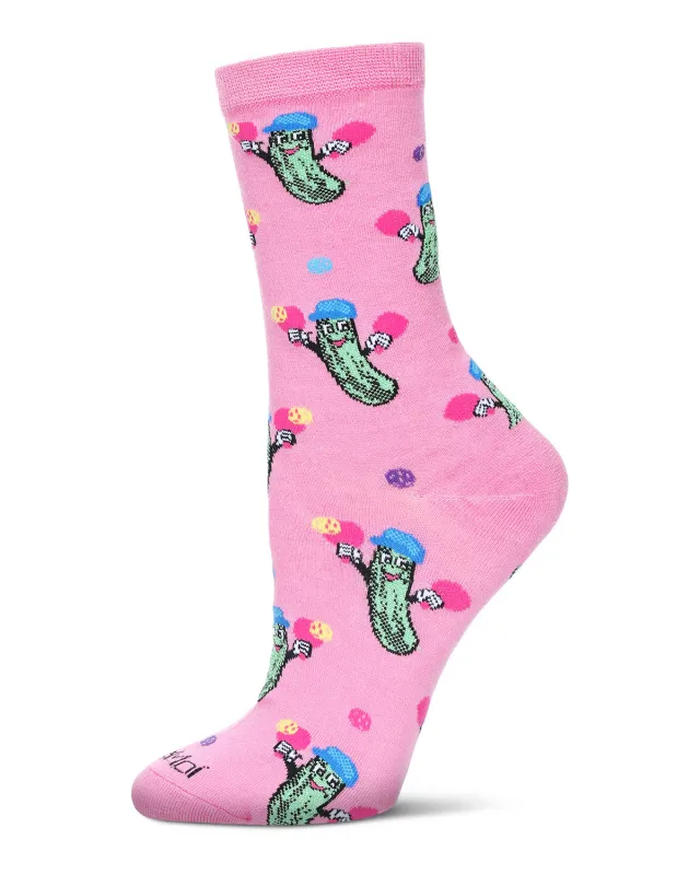 Women's Pickleball Bamboo Blend Crew Sock sold by MeMoi