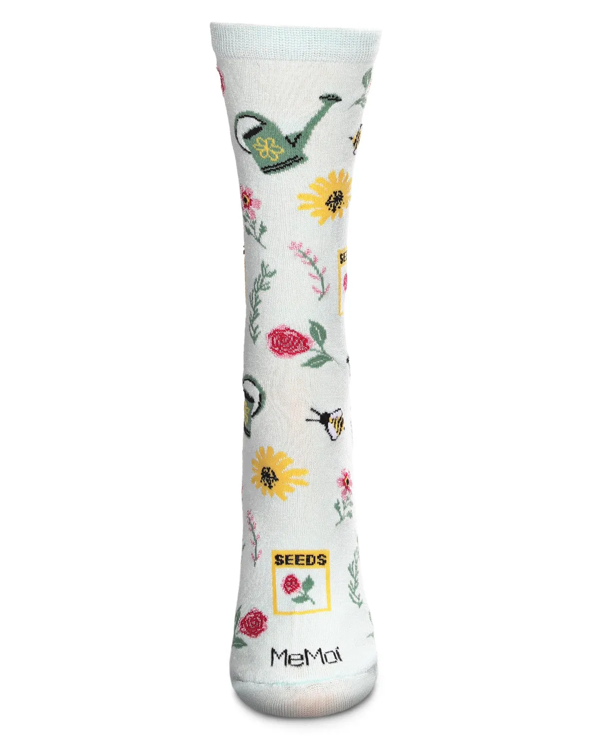 Flower Garden Bamboo Blend Crew Sock sold by MeMoi product image thumbnail 2