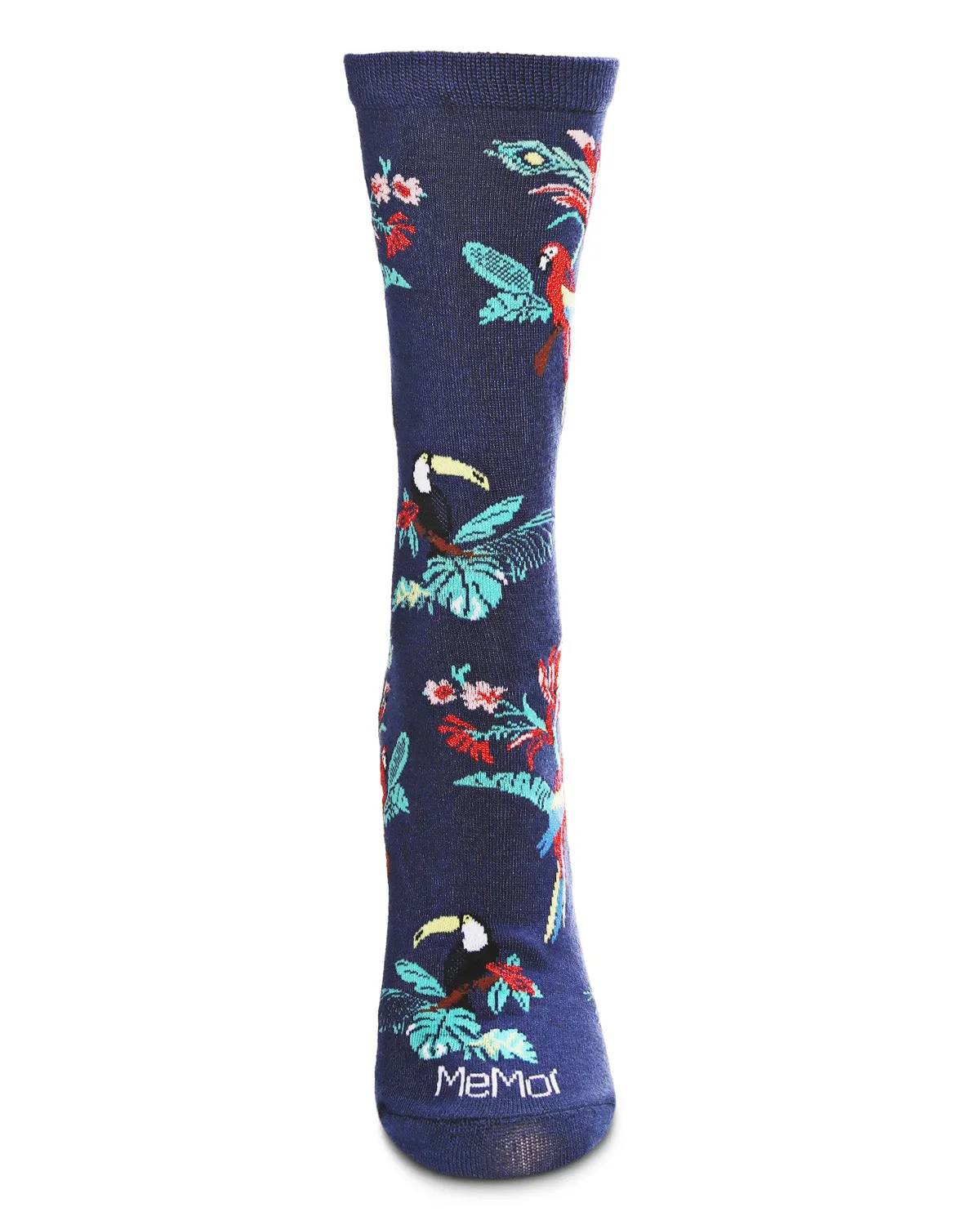 Tropical Parrots Bamboo Blend Crew Socks sold by MeMoi product image thumbnail 2