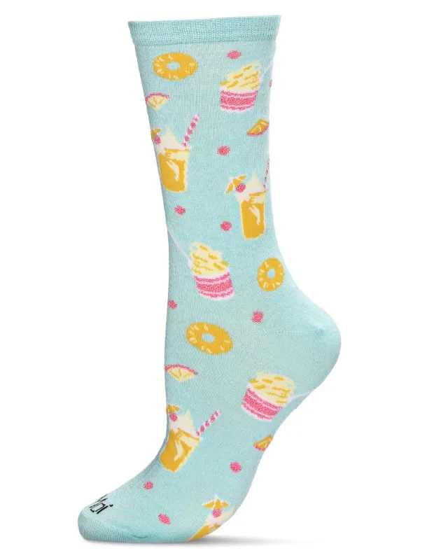 Pineapple Whip Bamboo Blend Crew Socks sold by MeMoi