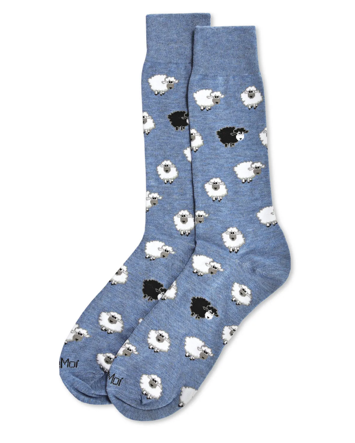 Men's Fluffy Sheep Bamboo Blend Novelty Crew Sock sold by MeMoi product image thumbnail 3