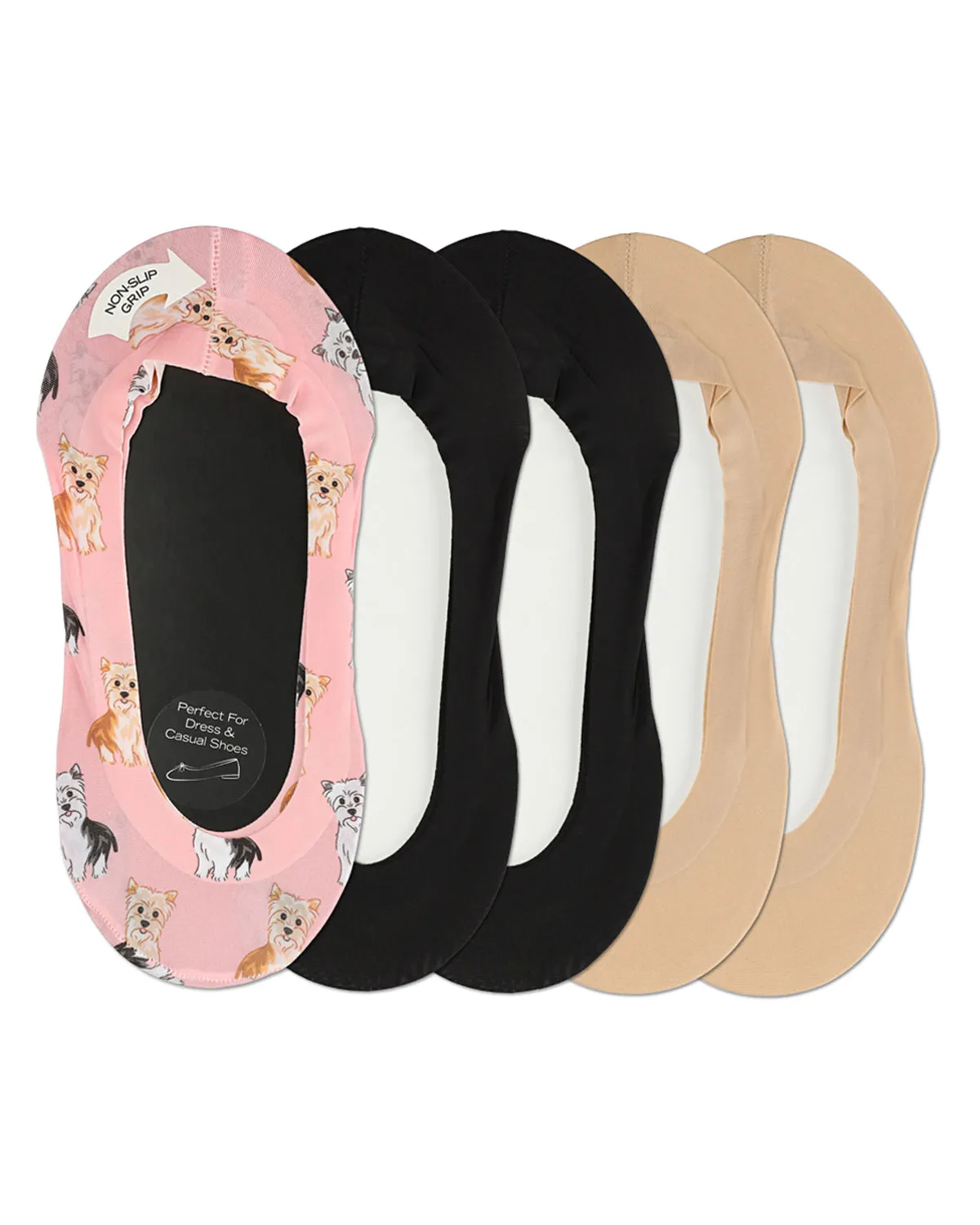 Women's 5 Pair Pack Dog Fine Edge No Show Liner Socks sold by MeMoi product image thumbnail 5