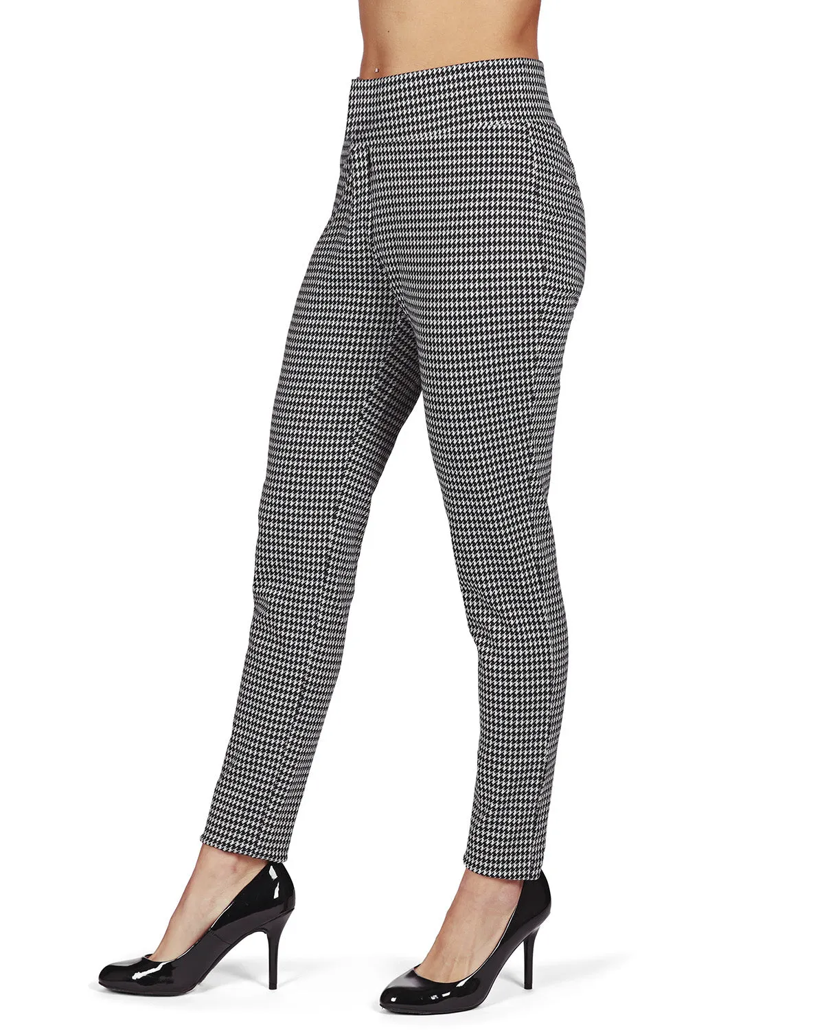 Slim Houndstooth Shaping Leggings sold by MeMoi