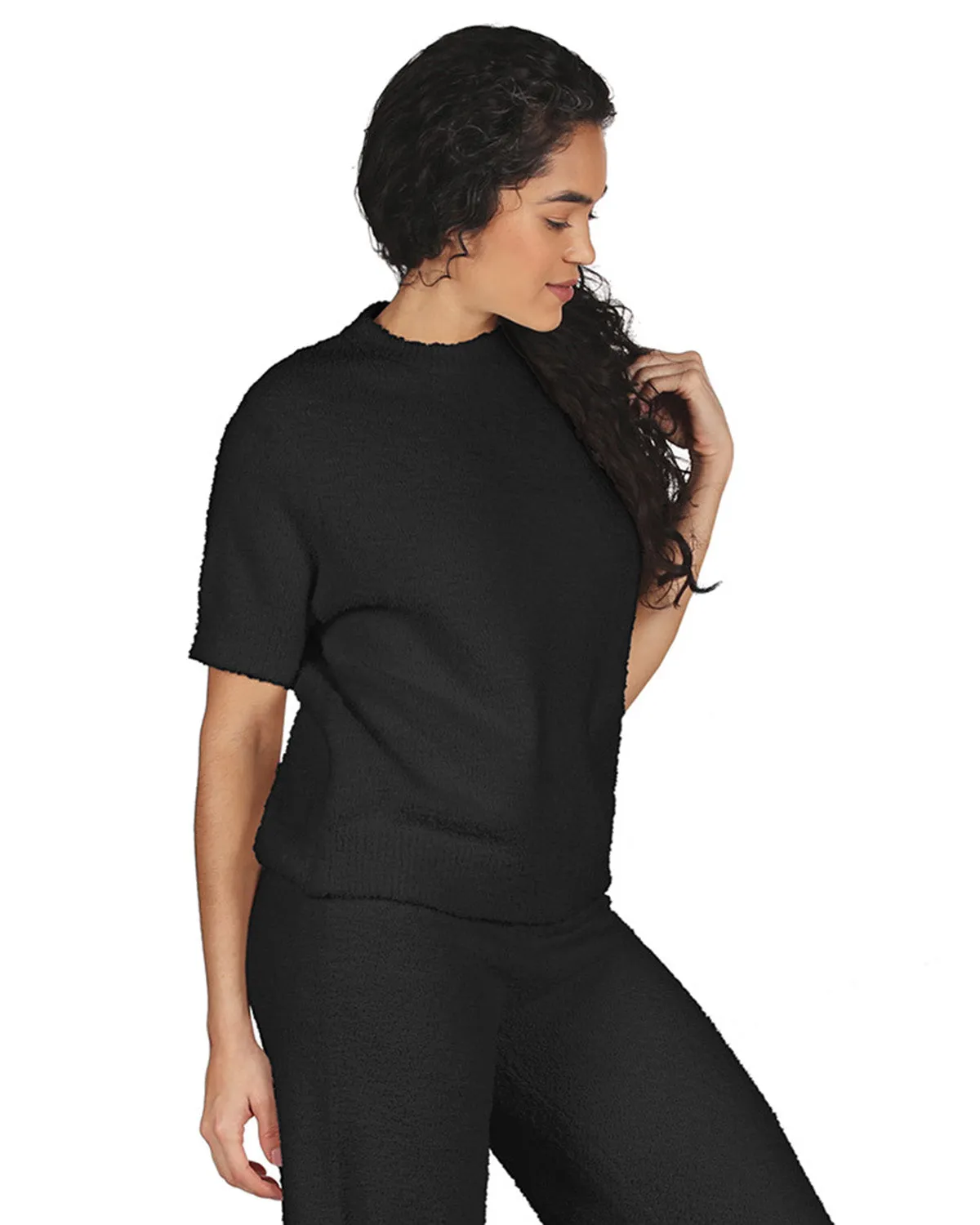 Women's Soft Touch Cozy Knit Casual Short Sleeve Top sold by MeMoi product image thumbnail 2