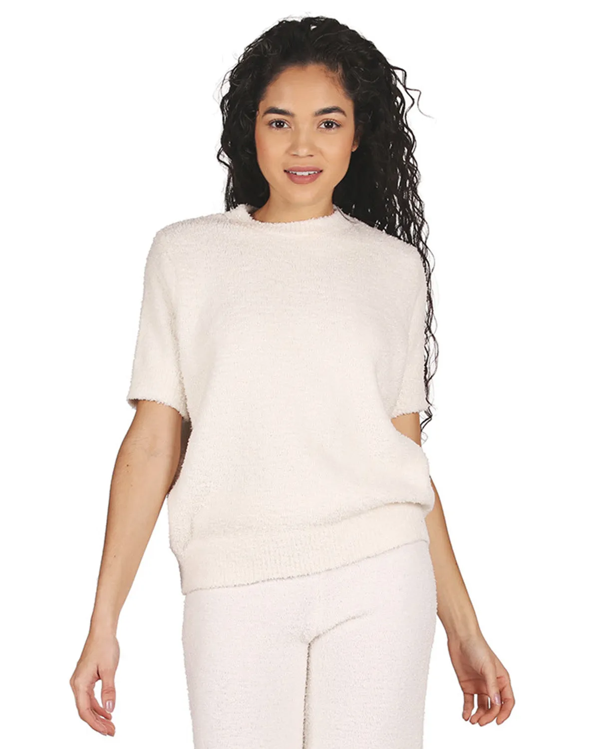 Women's Soft Touch Cozy Knit Casual Short Sleeve Top sold by MeMoi product image thumbnail 5