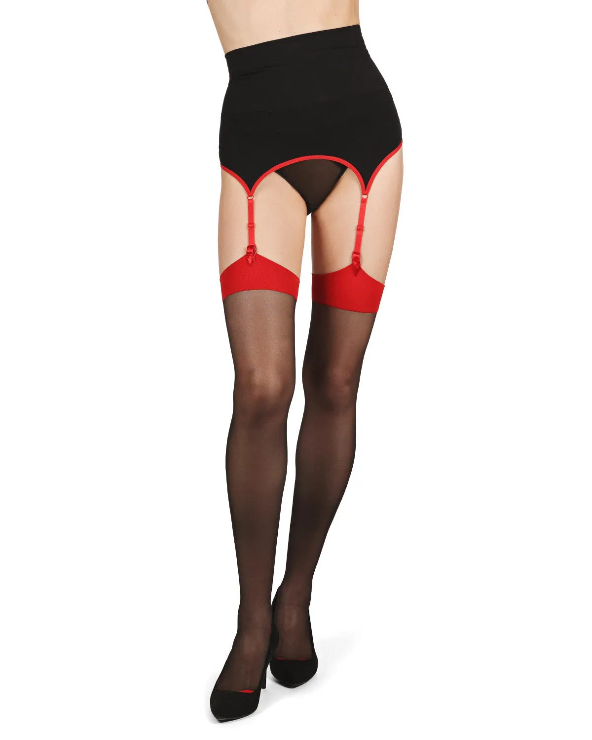 Women's Hug Me Tight High-Waisted Seamless Garter Belt sold by MeMoi