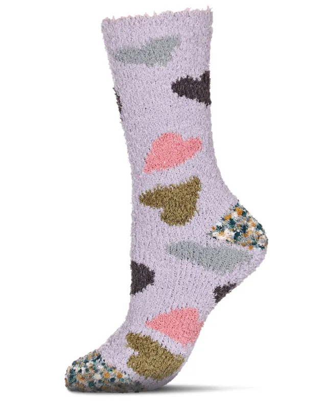 Women's Plenty 'O Hearts Multicolor Cozy Crew Socks sold by MeMoi