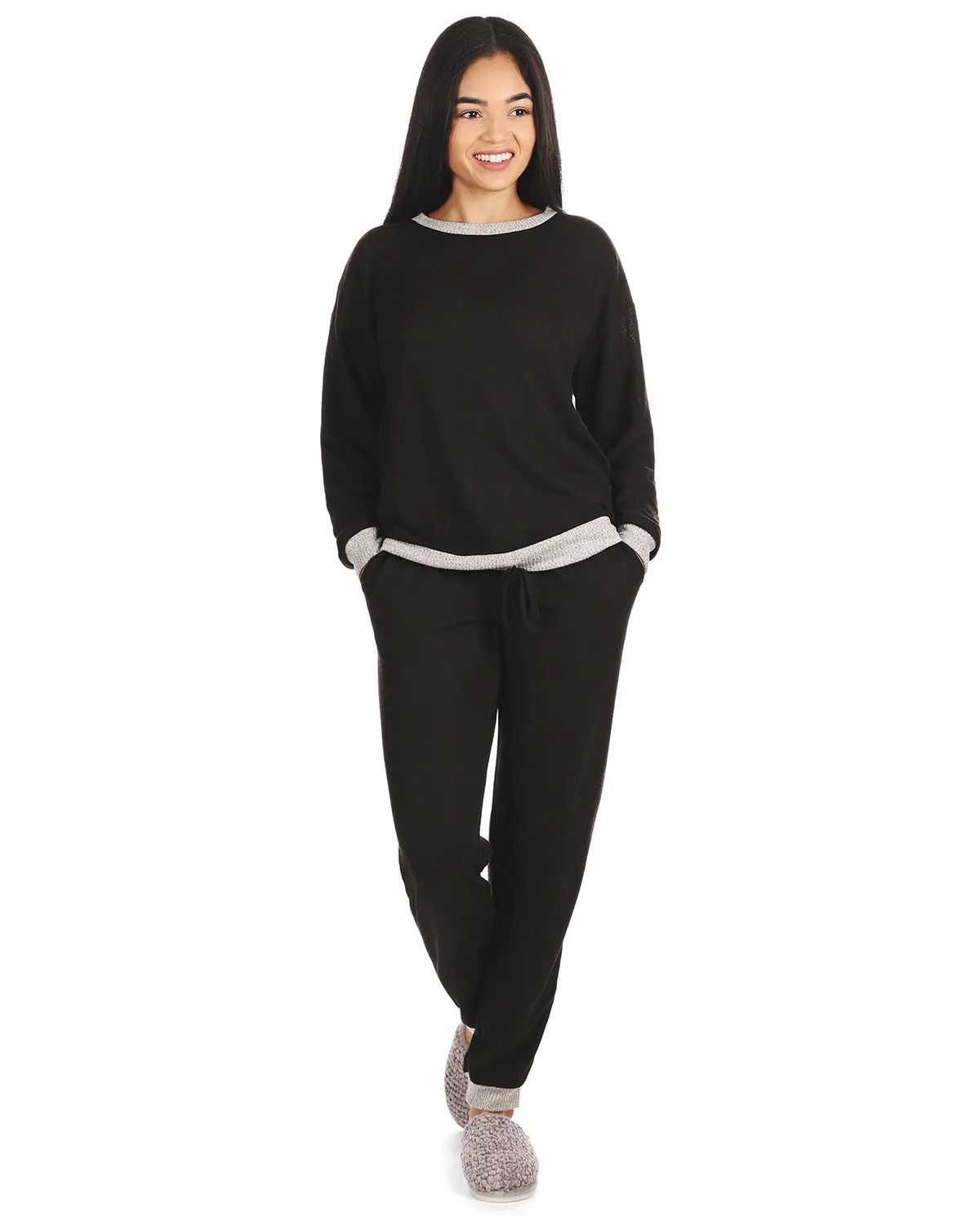 Women's Hacci Matching Pullover Top and Jogger Pants Set sold by MeMoi