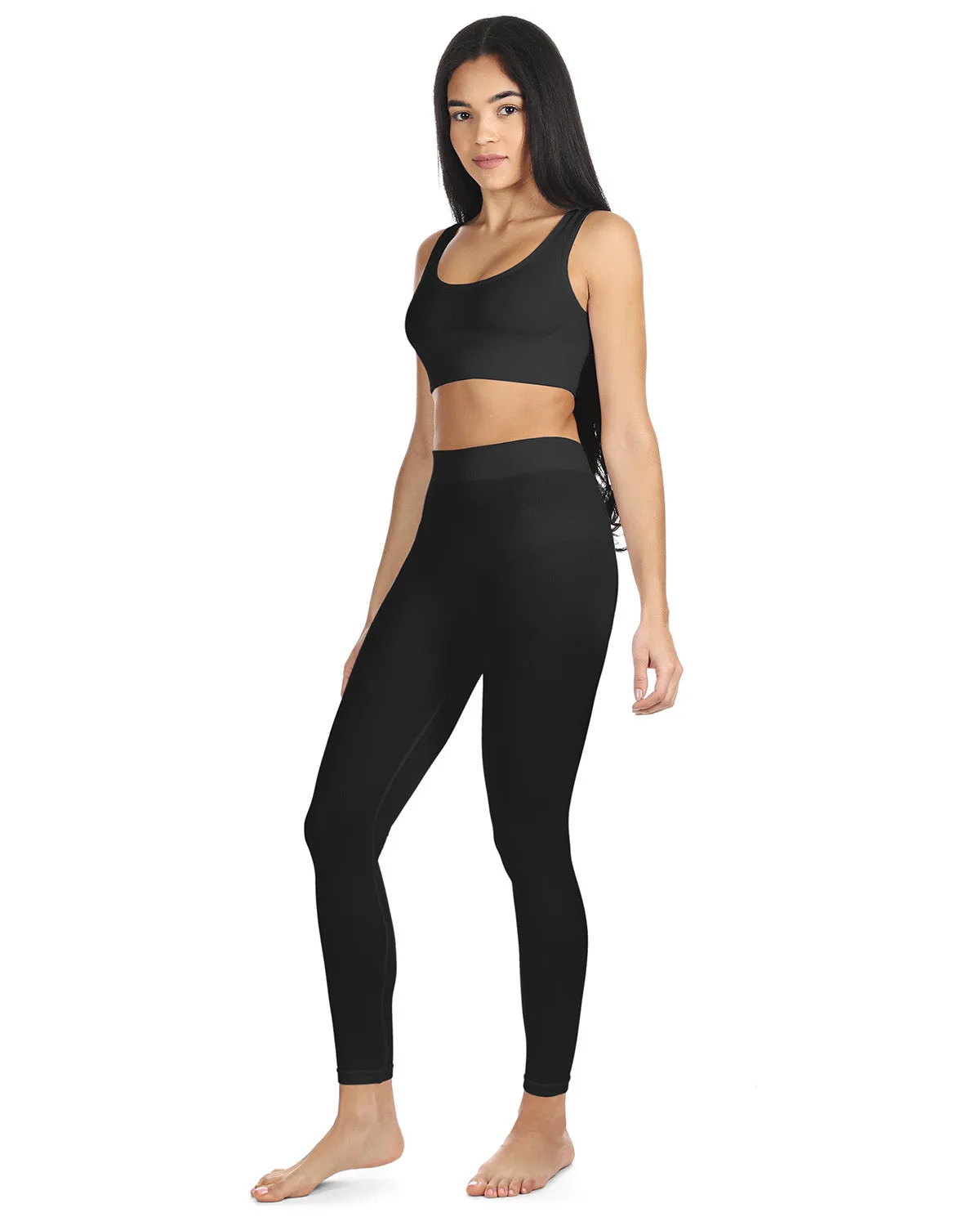 Women's Ribbed Leggings with Wide Waistband sold by MeMoi product image thumbnail 2