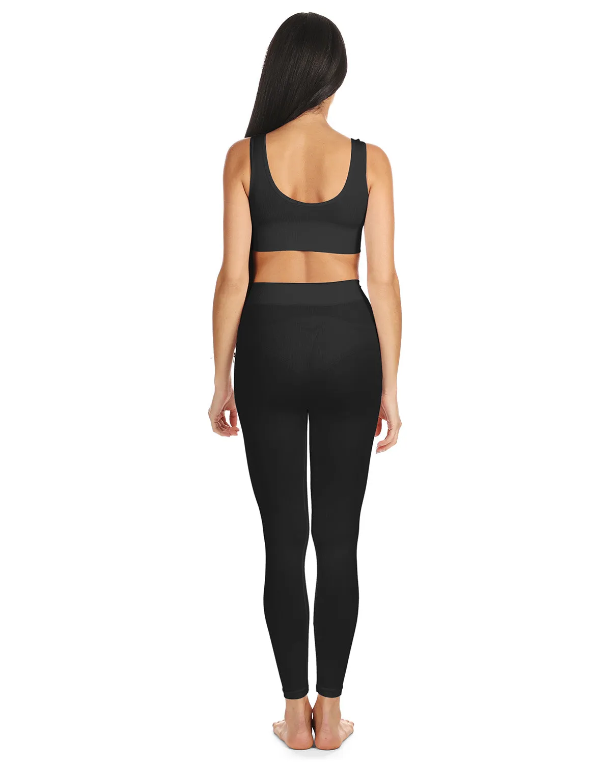 Women's Ribbed Leggings with Wide Waistband sold by MeMoi product image thumbnail 3