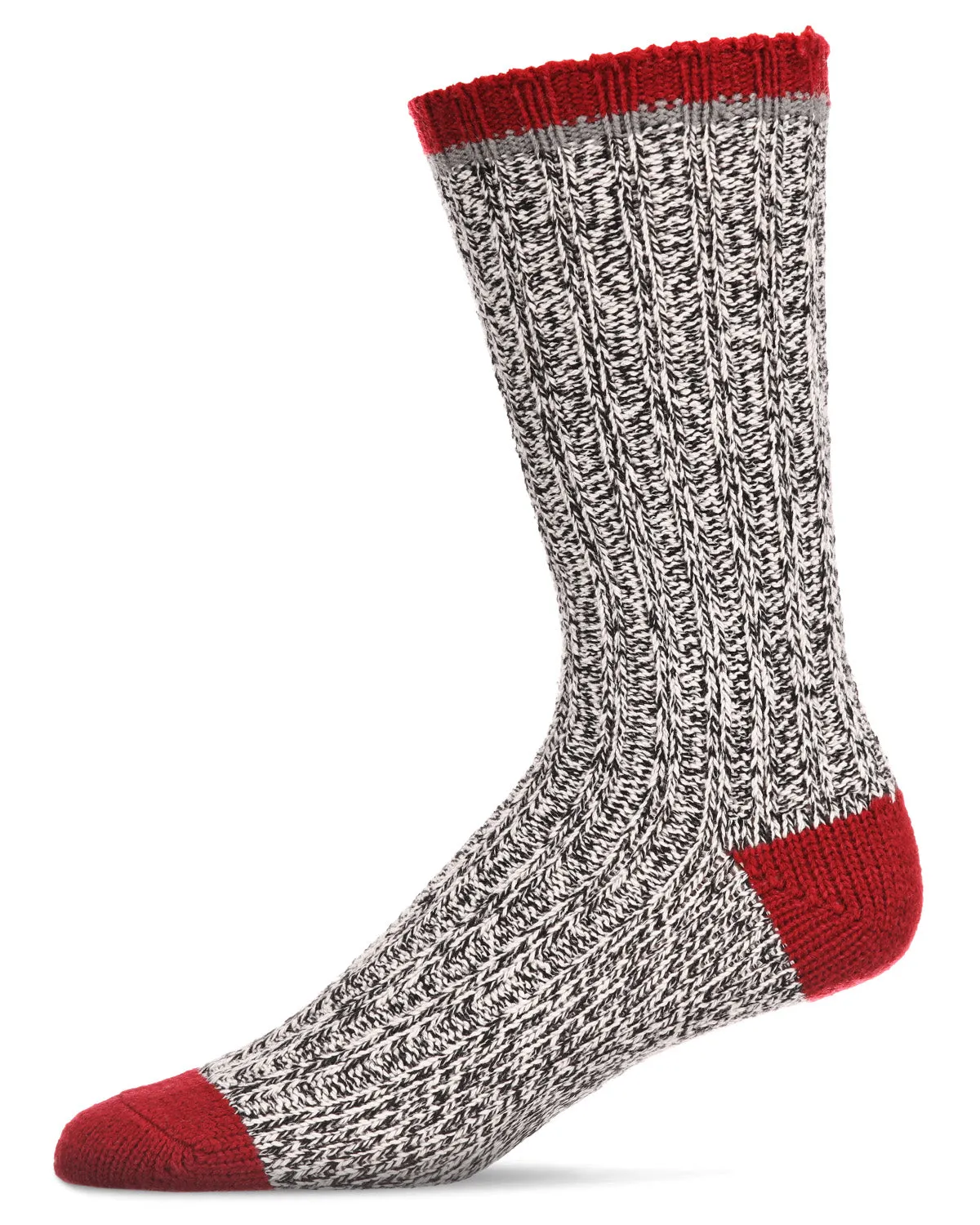 Men's Tipped Ribbed Textured Cotton Blend Boot Sock sold by MeMoi product image thumbnail 4