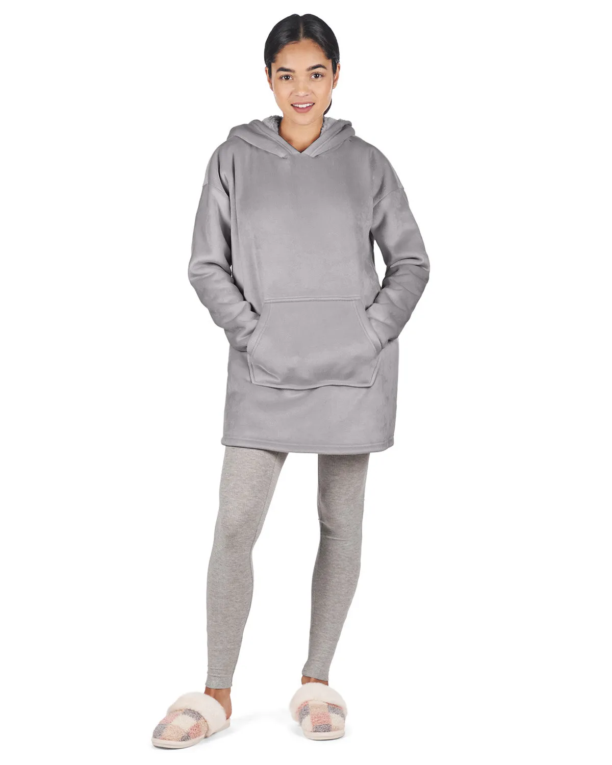Women's Sherpa-Lined Soft Velour Hooded Lounge Top sold by MeMoi product image thumbnail 5
