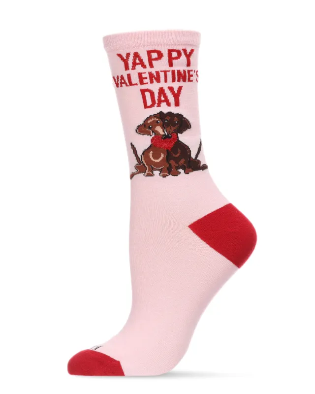 Yappy Vday Bamboo Blend Crew Sock sold by MeMoi