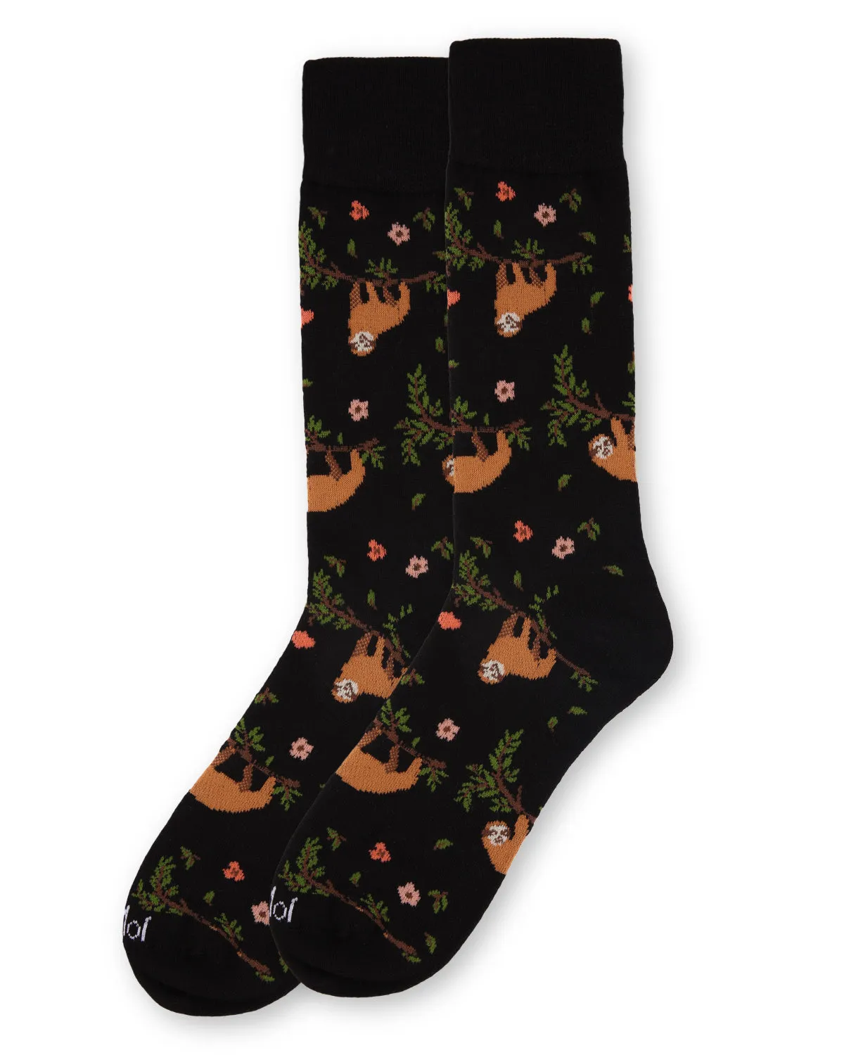 Men's Superb Sloth Bamboo Blend Novelty Crew Sock sold by MeMoi product image thumbnail 3