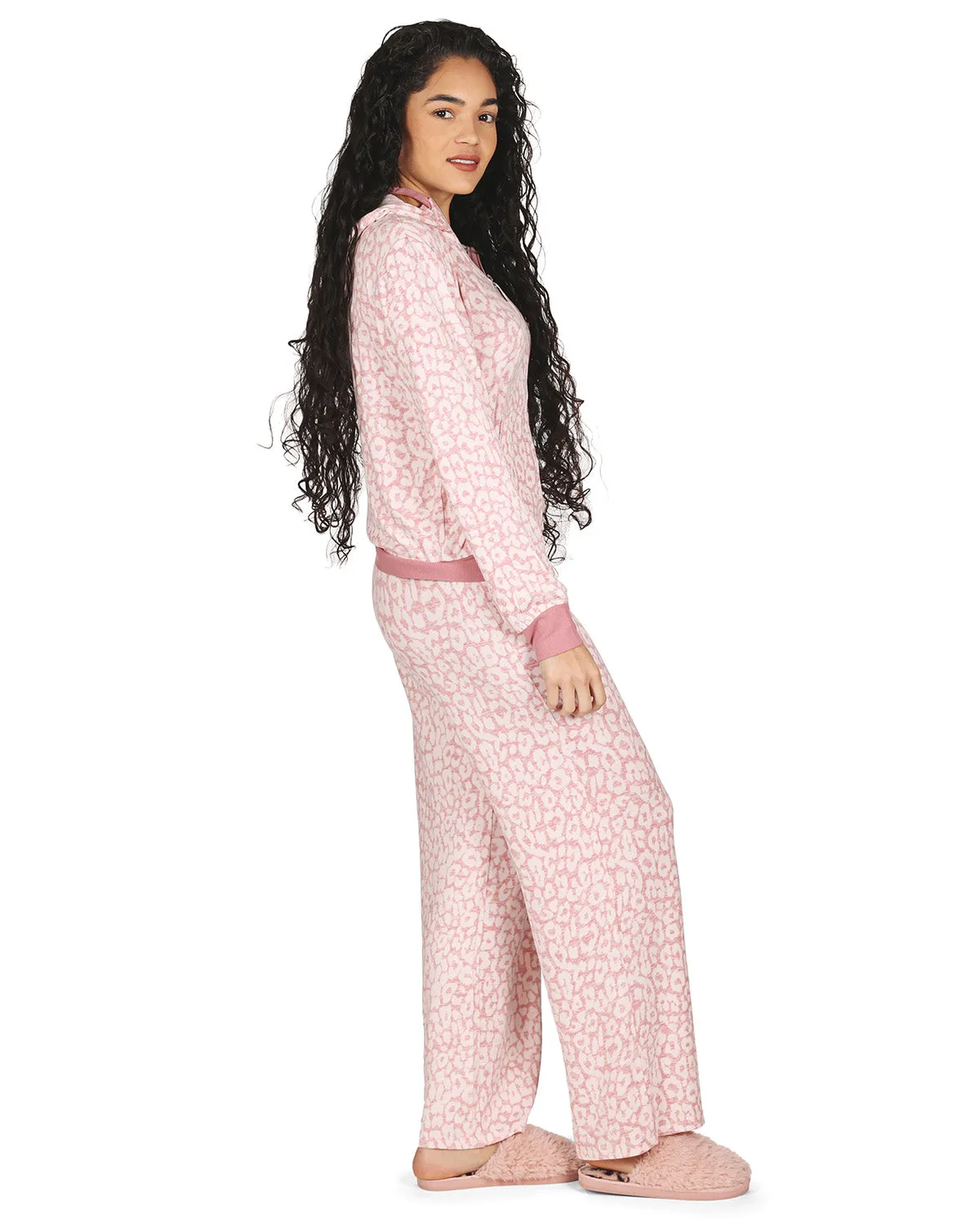 Women's Soft and Cozy Allover Leopard Print Lounge Pants sold by MeMoi product image thumbnail 5