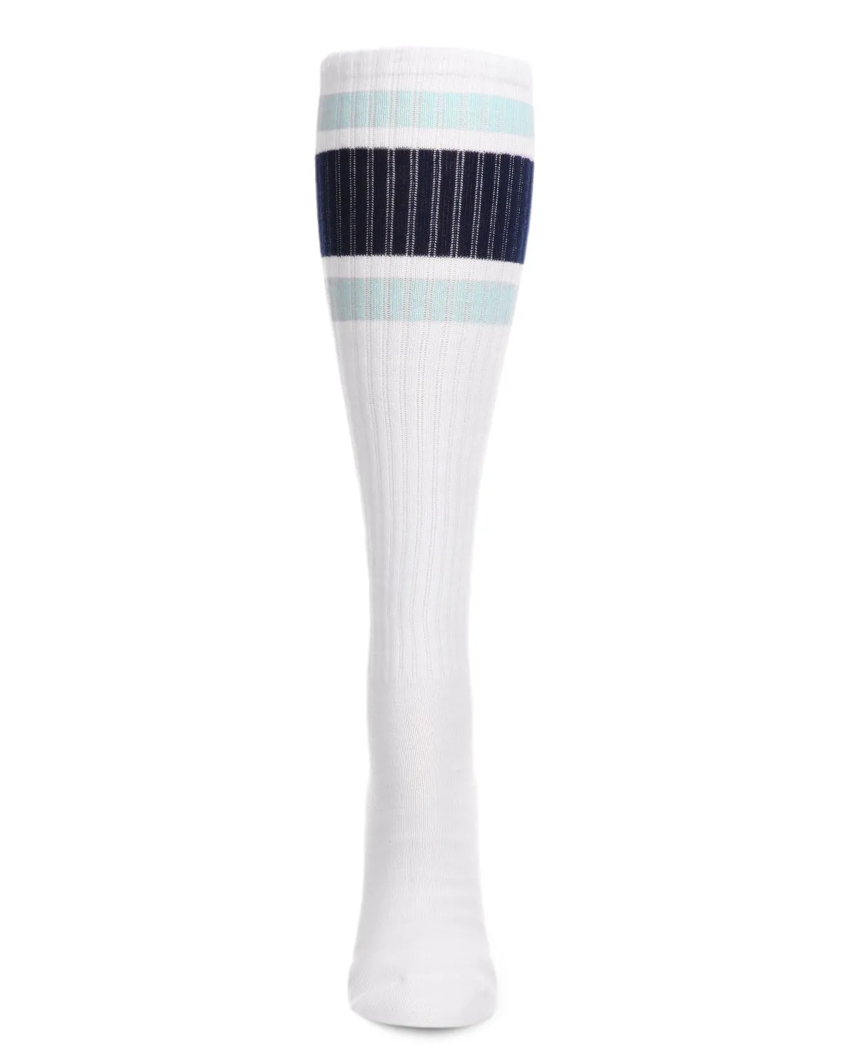 Women's Ribbed Retro Athletic Stripe Knee High Socks sold by MeMoi product image thumbnail 5