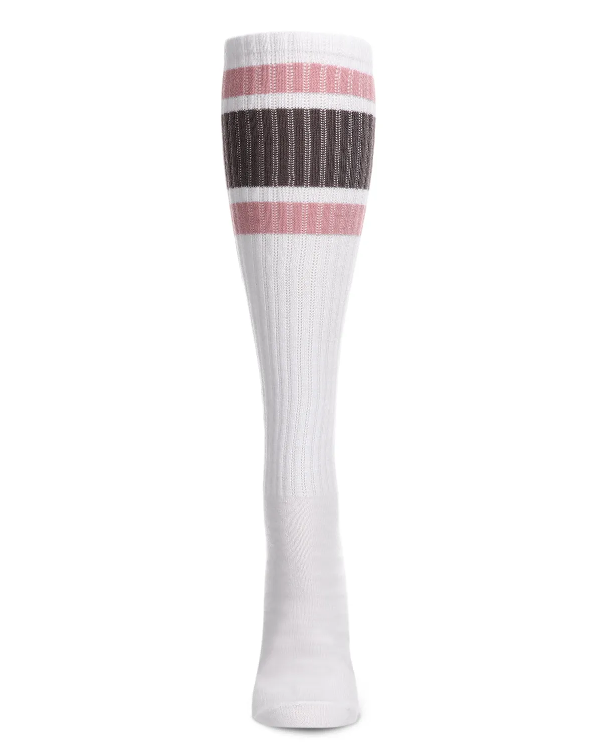 Women's Ribbed Retro Athletic Stripe Knee High Socks sold by MeMoi product image thumbnail 2
