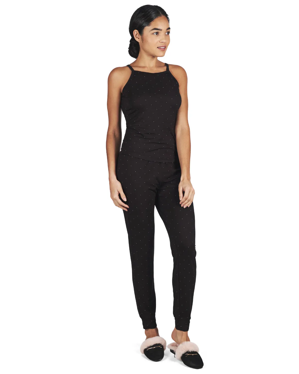 Women's Allover Polka Dot Soft Bamboo Blend Tank Top sold by MeMoi