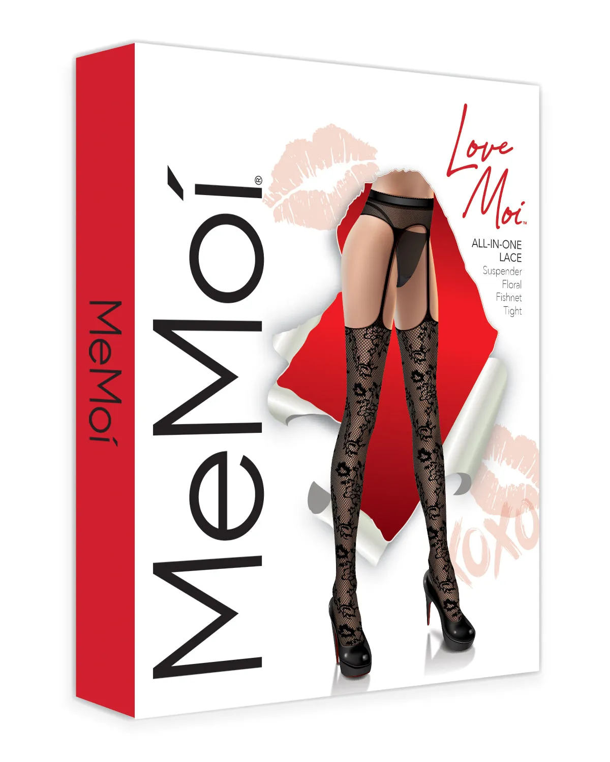Women's All-In-One Lace Suspender Floral Fishnet Tights sold by MeMoi product image thumbnail 4