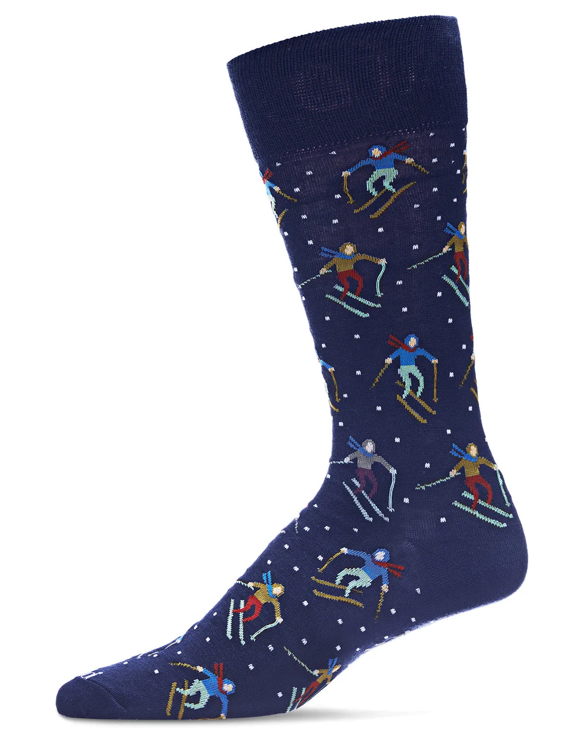 Men's "Skier's Paradise" Rayon from Bamboo Blend Novelty Crew Sock sold by MeMoi product image thumbnail 4