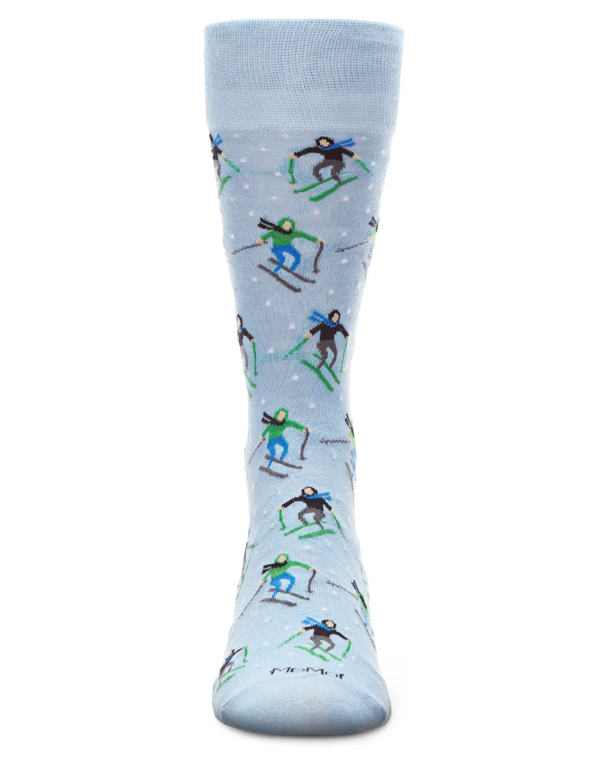 Men's "Skier's Paradise" Rayon from Bamboo Blend Novelty Crew Sock sold by MeMoi product image thumbnail 2