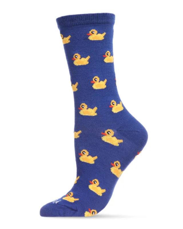 Rubber Ducks Bamboo Blend Crew Socks sold by MeMoi