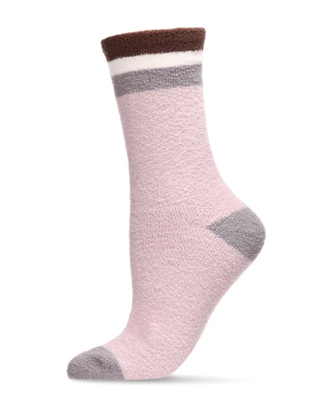 Women's Solid Retro Stripe Super Soft Cozy Crew Socks sold by MeMoi