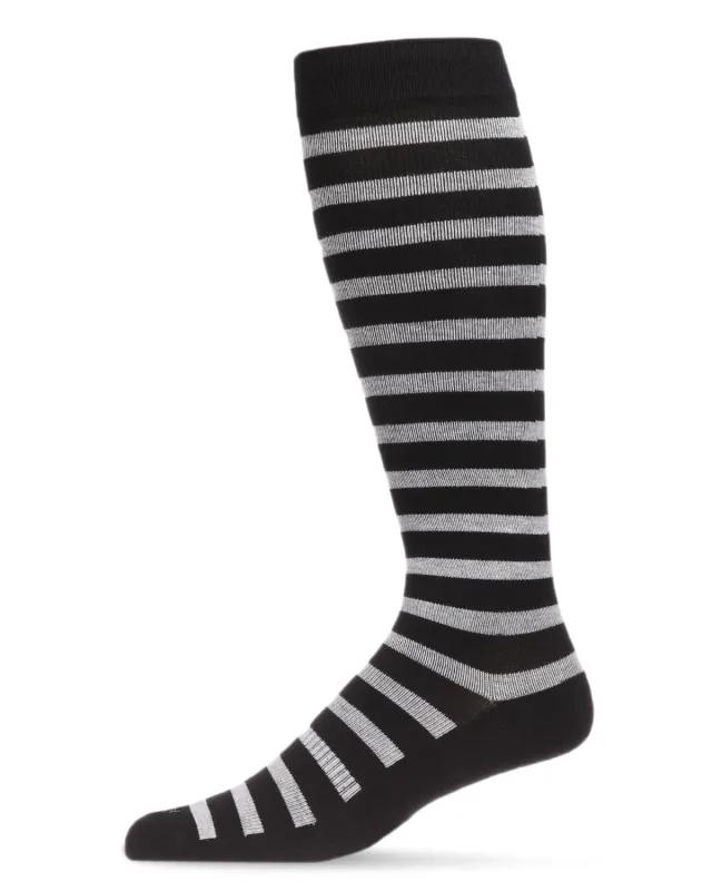 Men’s Cabana Stripe Bamboo Blend 8-15mmHg Graduated Compression Socks sold by MeMoi