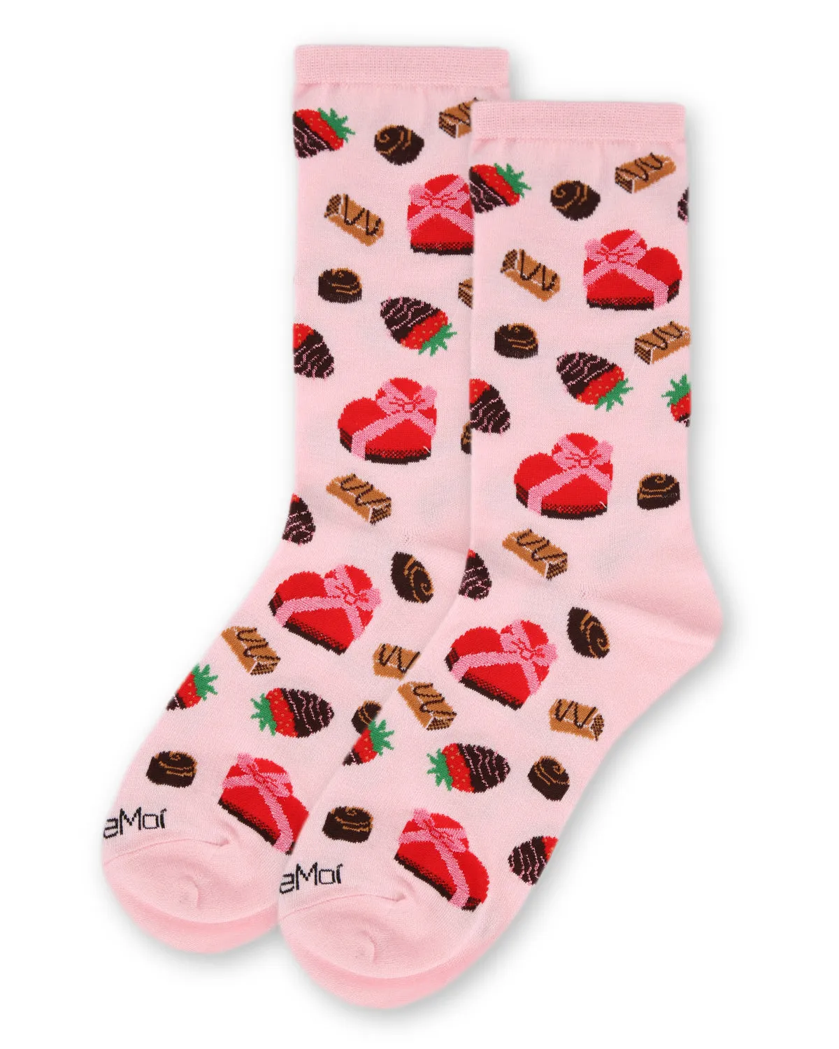 Box Of Chocolates Bamboo Blend Crew Socks sold by MeMoi product image thumbnail 3