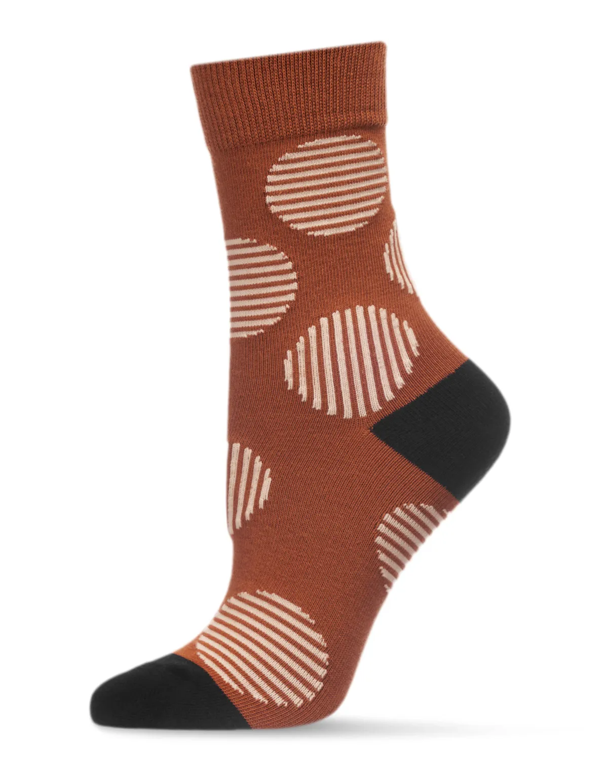 Women's Retro Striped Circle Cotton Blend Crew Sock sold by MeMoi product image thumbnail 5