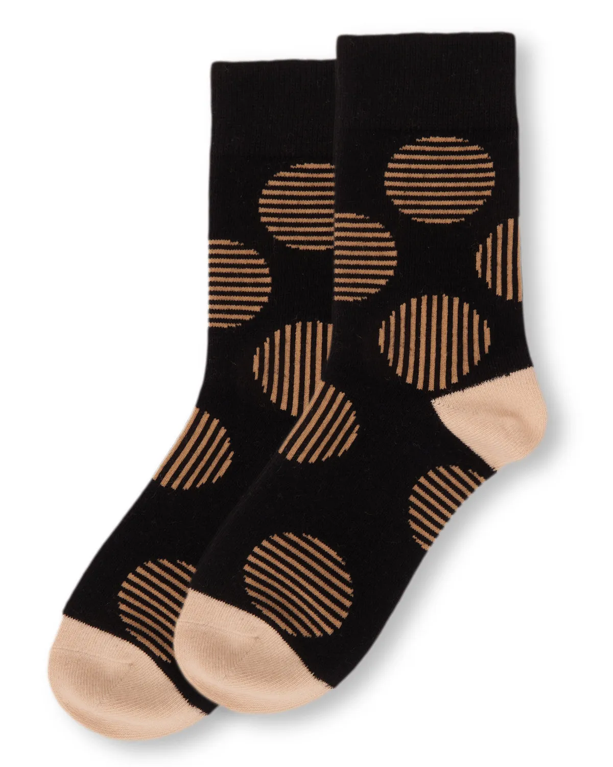 Women's Retro Striped Circle Cotton Blend Crew Sock sold by MeMoi product image thumbnail 4