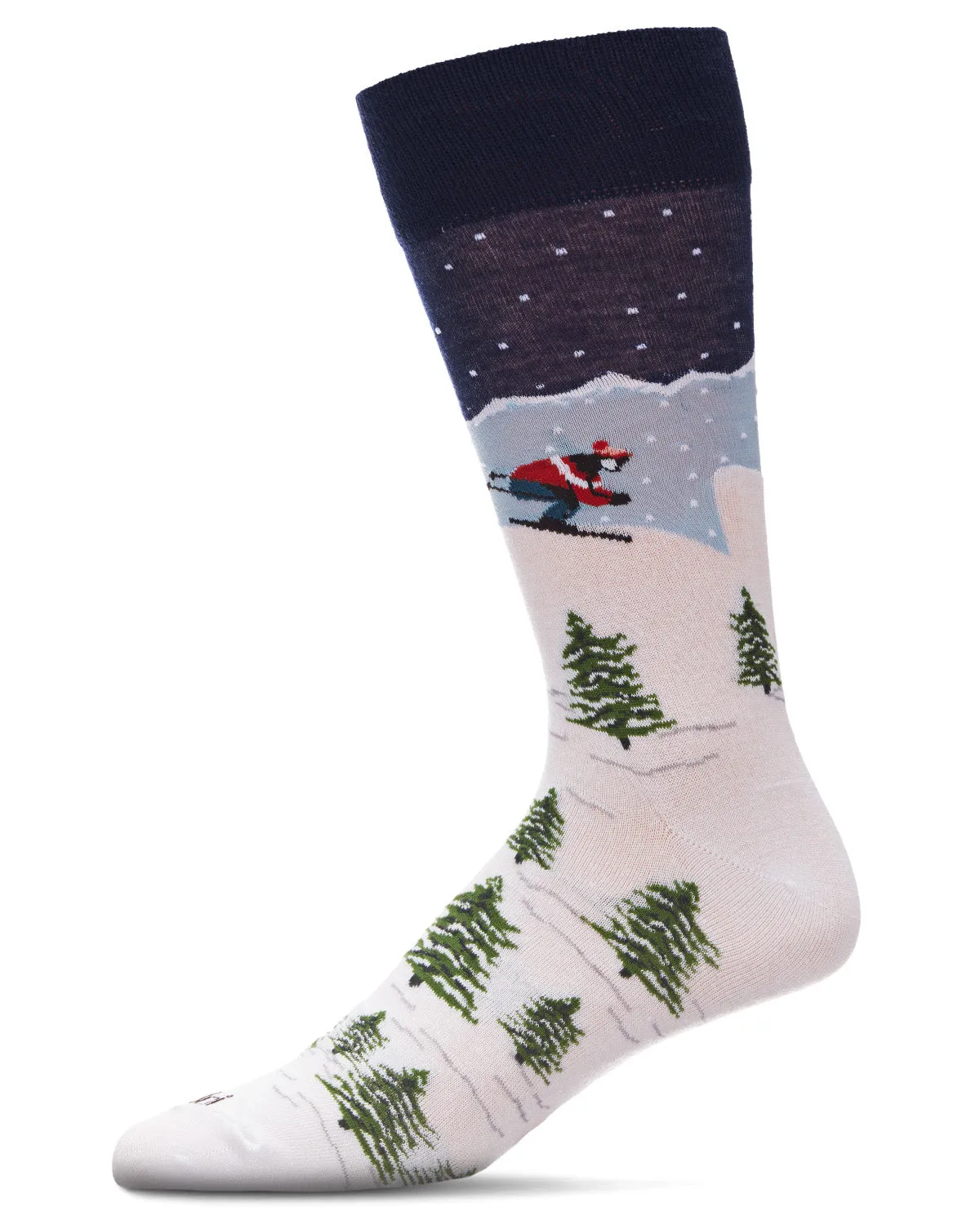 Men's Mountain Skier Bamboo Blend Novelty Crew Sock sold by MeMoi