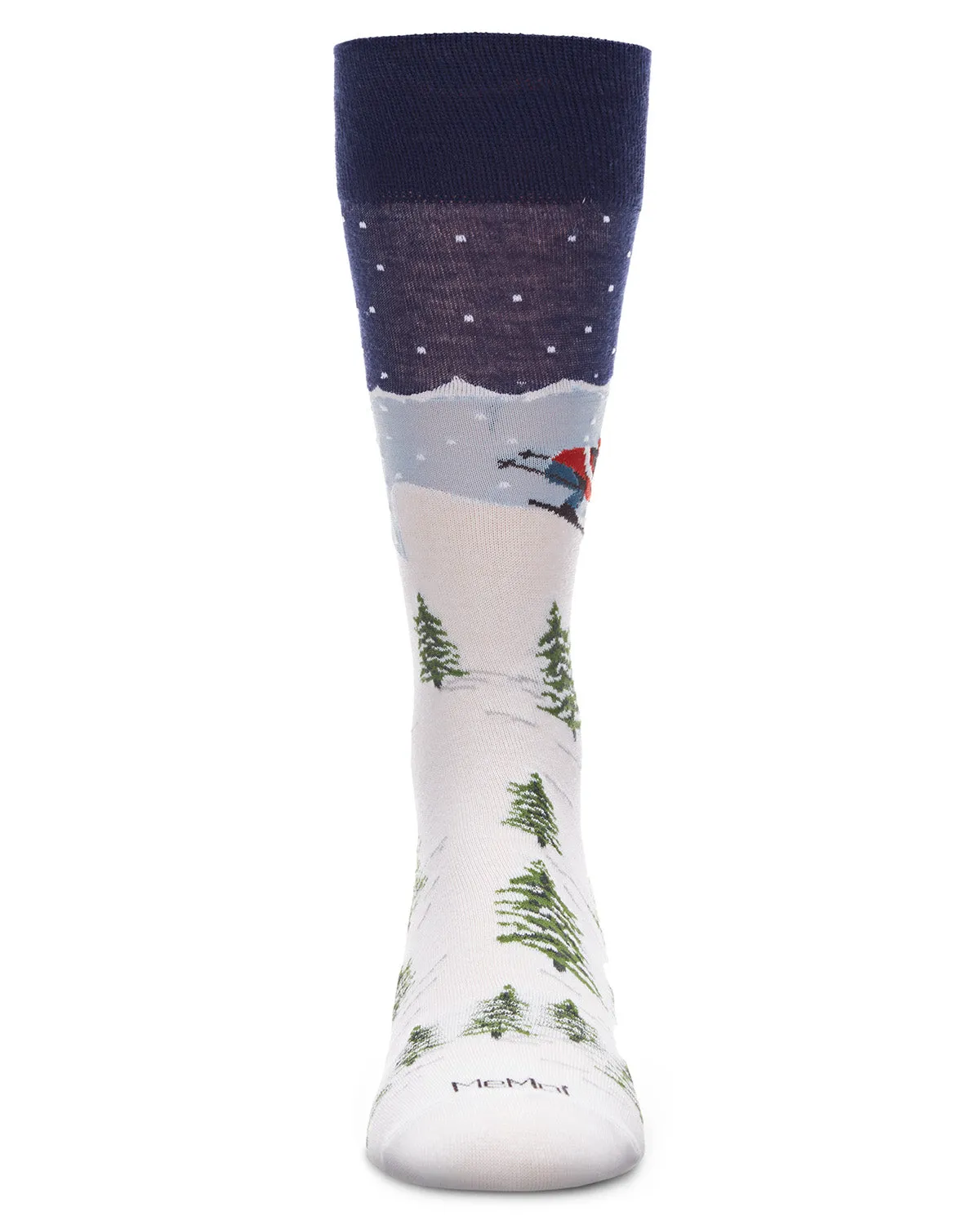 Men's Mountain Skier Bamboo Blend Novelty Crew Sock sold by MeMoi product image thumbnail 2