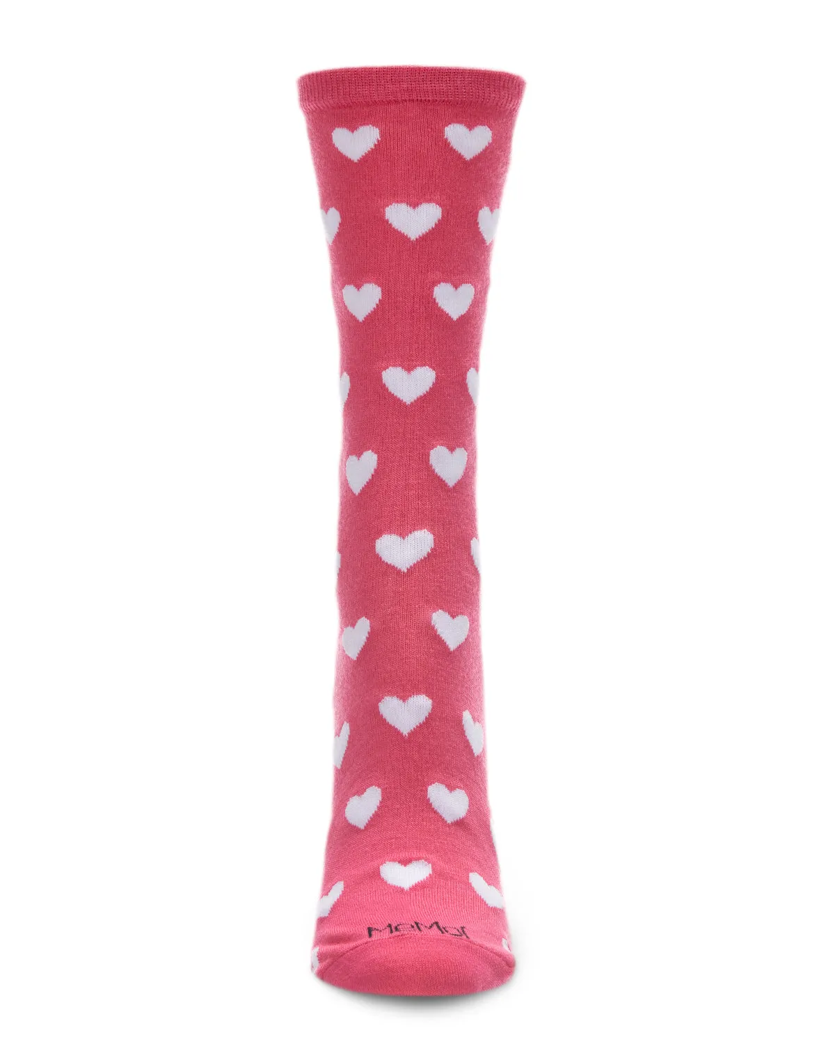 Hearts Bamboo Blend Crew Socks sold by MeMoi product image thumbnail 2