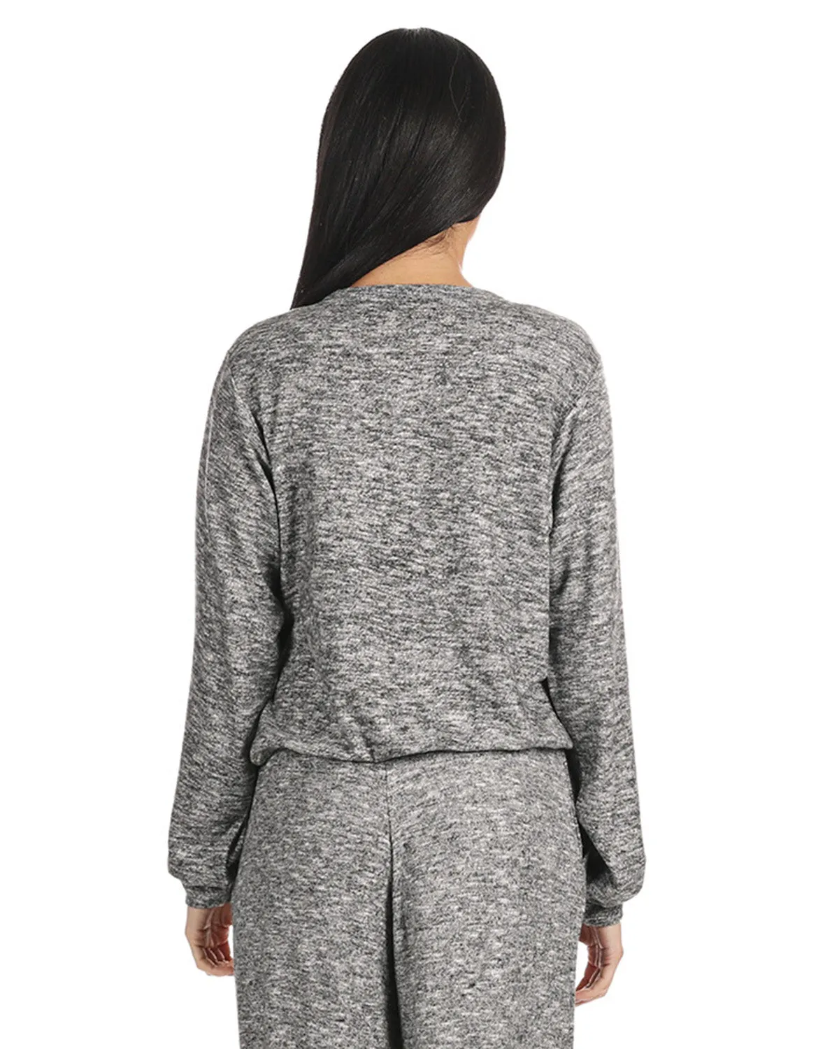 Women's Ultra-Soft Lightweight Hacci Short Wrap Top sold by MeMoi product image thumbnail 3