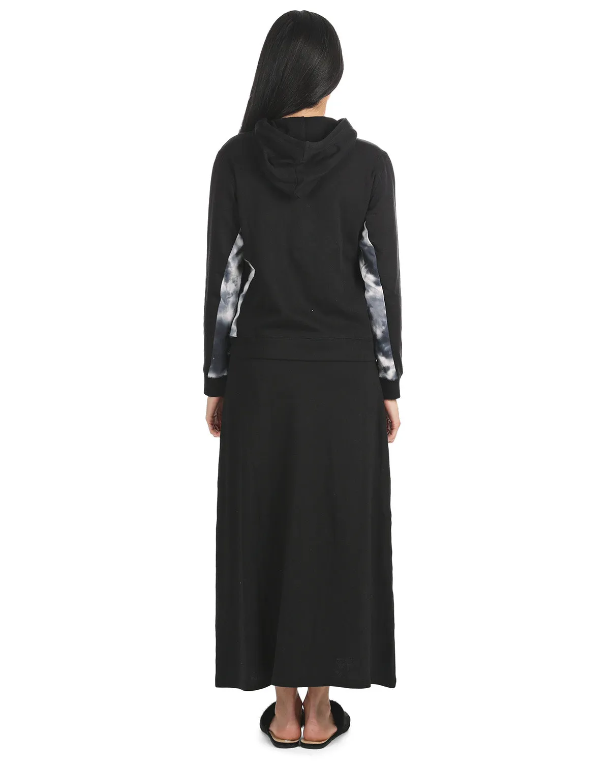 Women's Cotton Blend French Terry Zippered Lounger Gown Set sold by MeMoi product image thumbnail 4