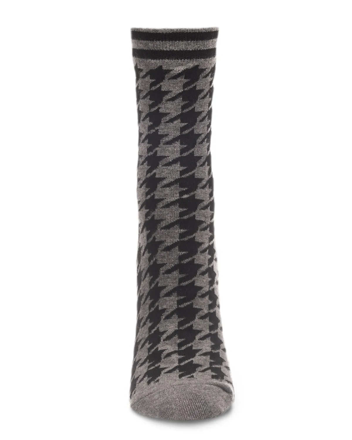 Women's Classic Houndstooth Cotton Blend Crew Sock sold by MeMoi product image thumbnail 2