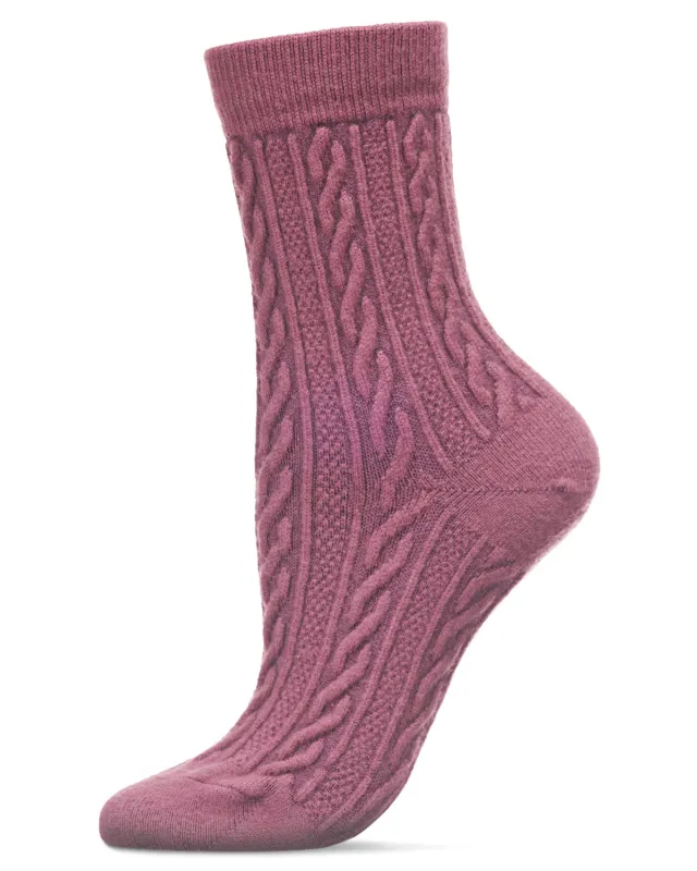 Women's Classic Cozy and Warm Cable Knit Crew Socks sold by MeMoi
