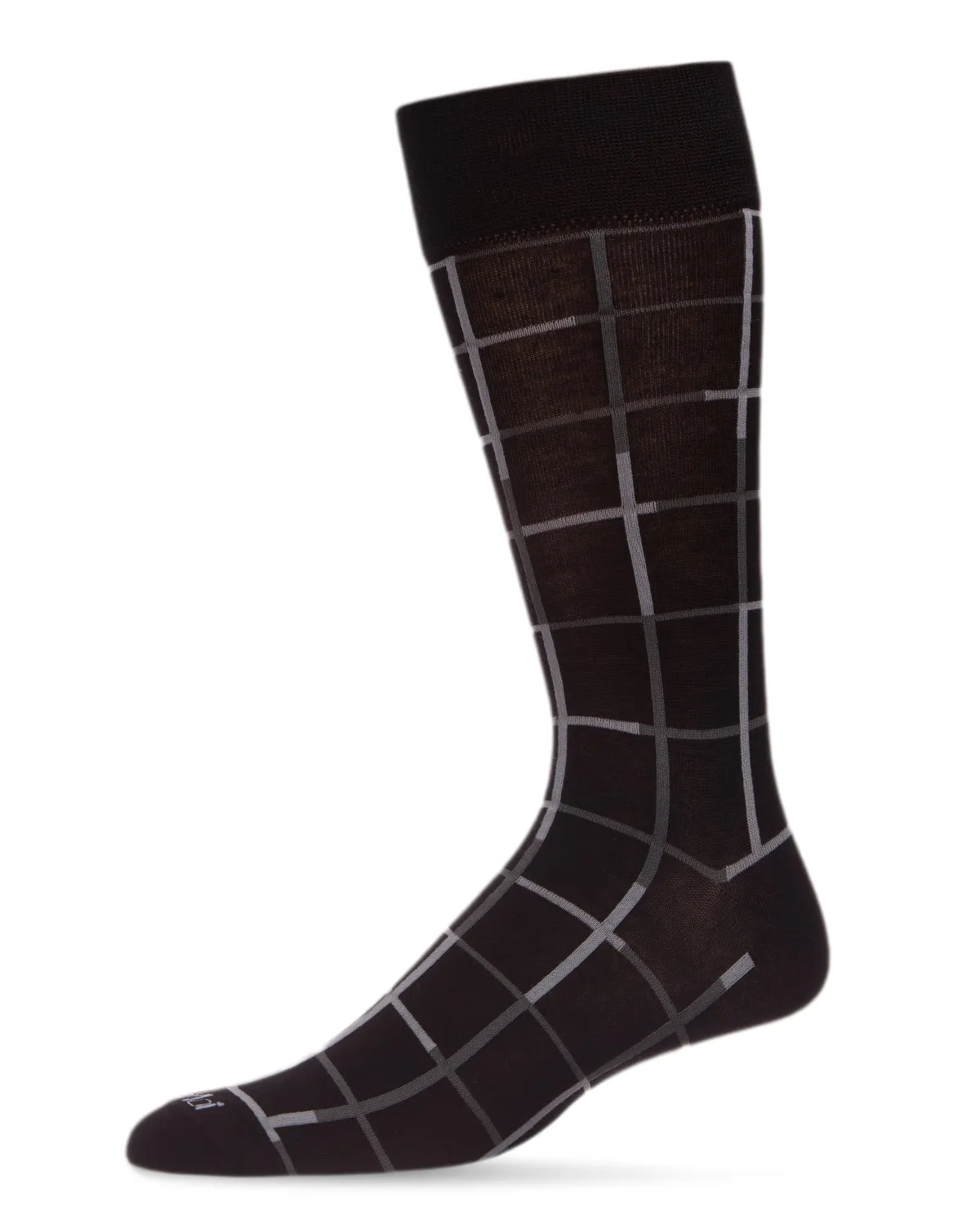 Men's Classic Windowpane Bamboo Dress Crew Socks sold by MeMoi