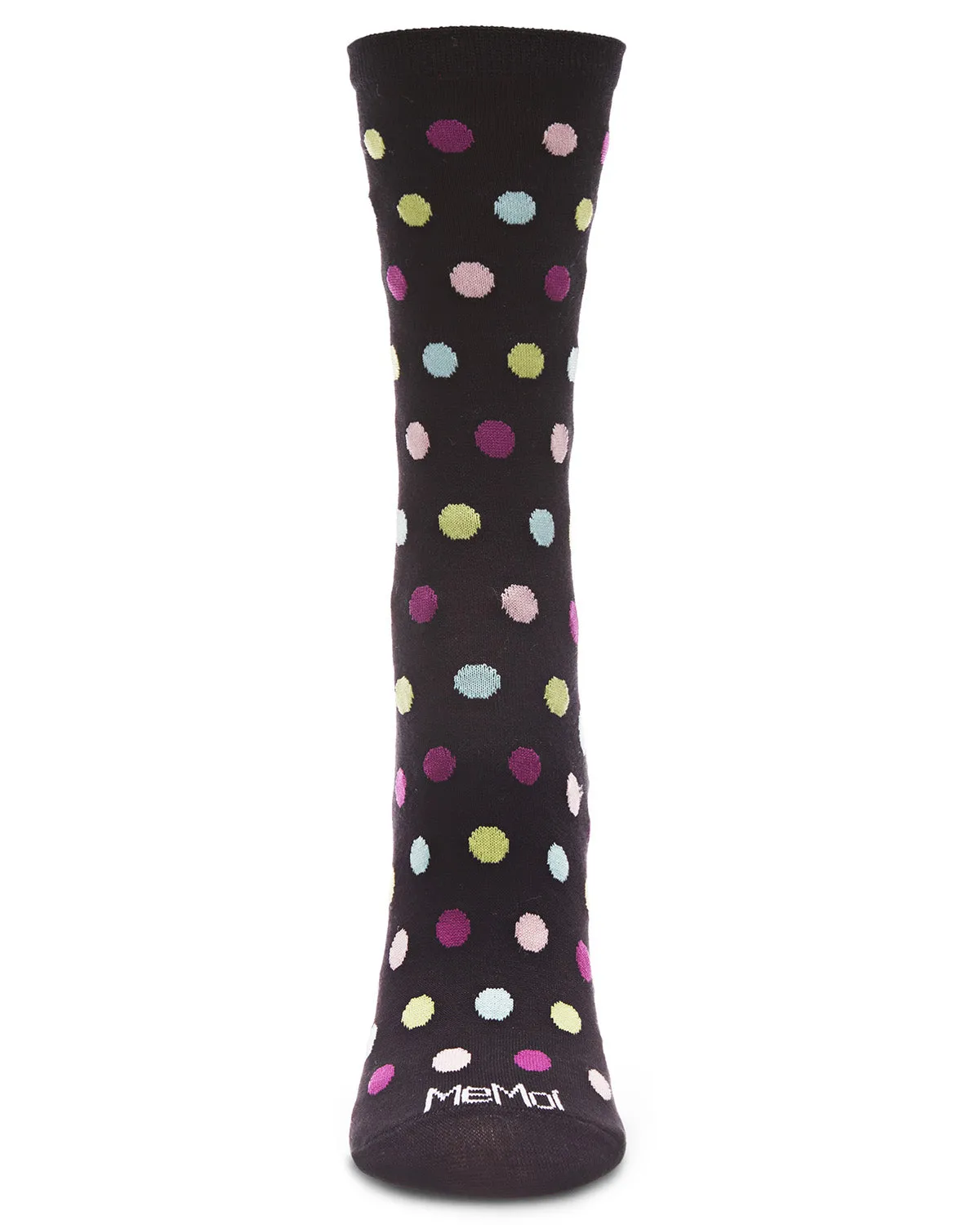 Multicolor Polka Dots Bamboo Blend Crew Sock sold by MeMoi product image thumbnail 2