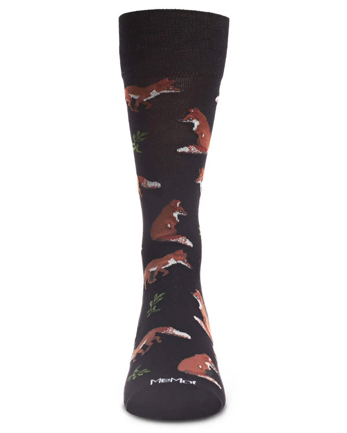Men's Fantastic Foxes Bamboo Blend Novelty Crew Sock sold by MeMoi product image thumbnail 2