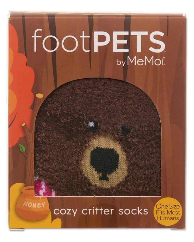 Women's Foot Pet Teddy Bear Crew Socks sold by MeMoi