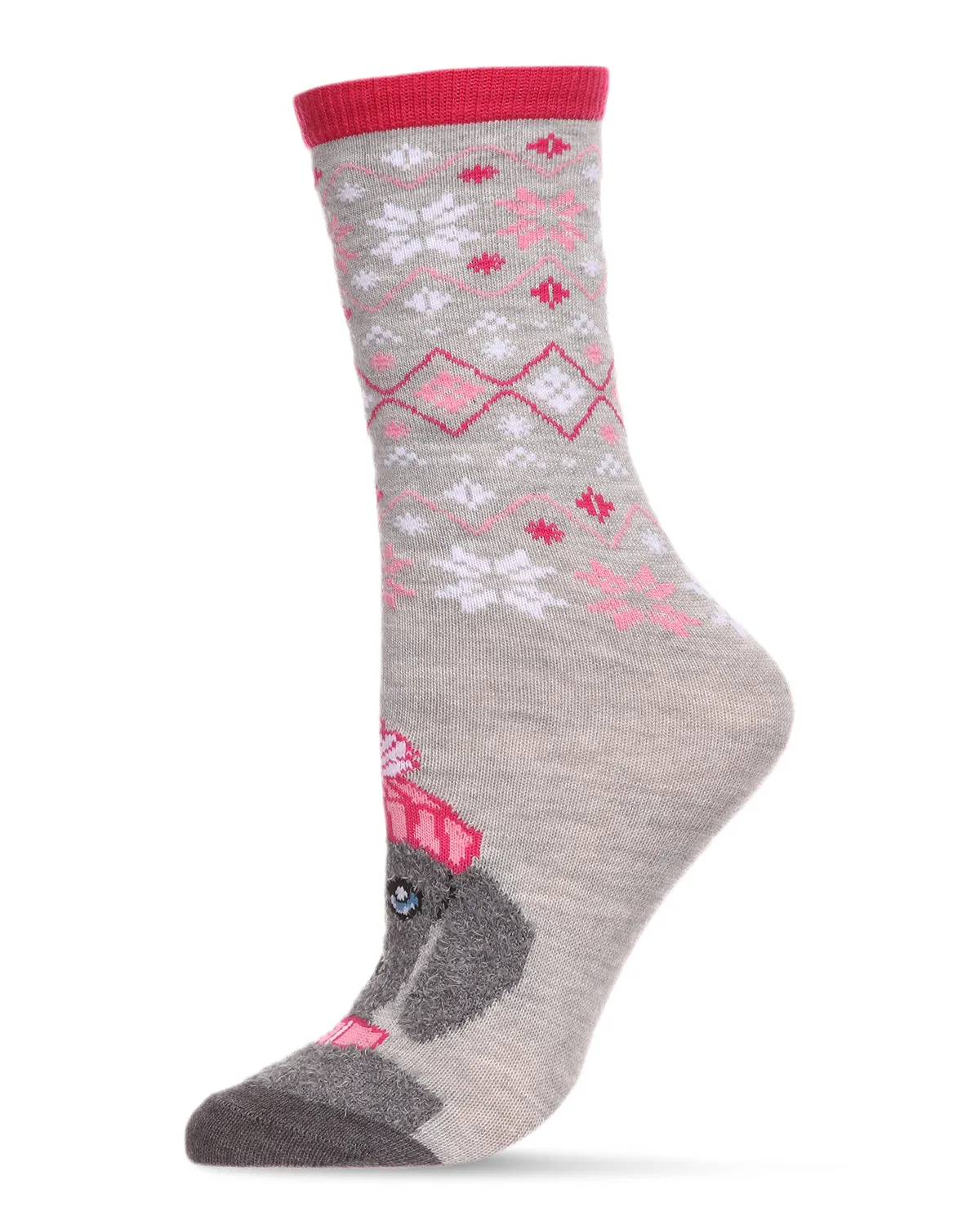 Women's Foot Pet Fair Isle Dog Crew Socks sold by MeMoi product image thumbnail 4