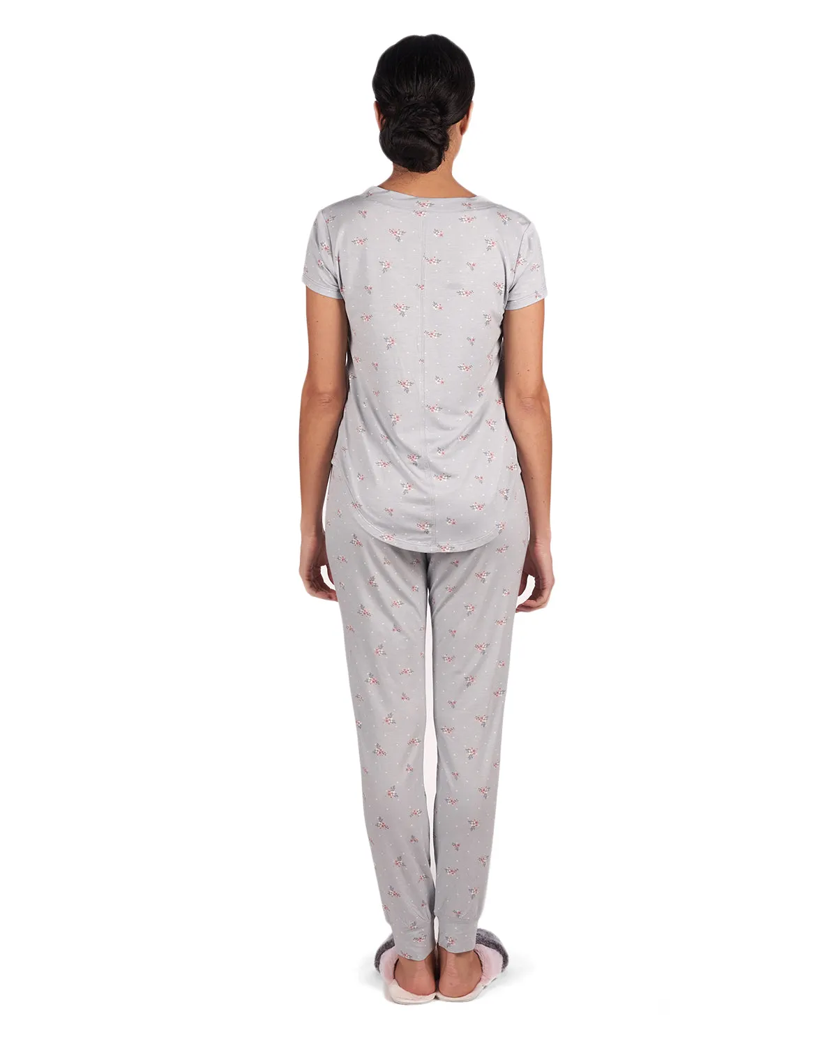 Women's Ditsy Floral Bamboo Blend Short Sleeve Top sold by MeMoi product image thumbnail 4