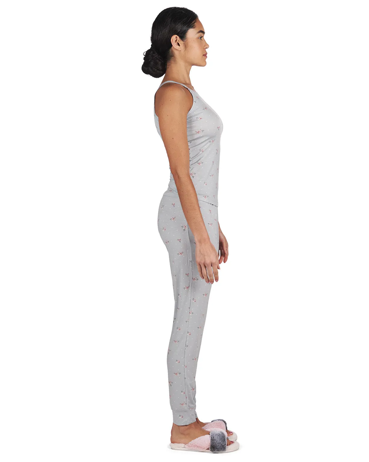 Women's Ditsy Floral Bamboo Blend Thin Strap Tank Top sold by MeMoi product image thumbnail 2